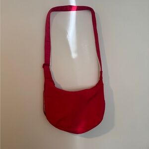 BAGGU Red Medium Nylon Crescent Bag